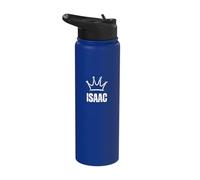 King Isaac Crown - Custom First Name Birthday #1 Winner Stainless Steel Insulated Water Bottle