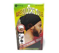 King.J Unisex Cotton Spandex Dreadlocks Tube (Black) by King J
