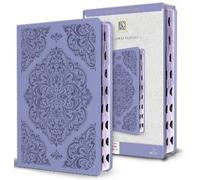 KJV Holy Bible, Large Print Medium Format, Lavender Faux Leather W/Thumb Index and Ribbon Marker, Red Letter: King James Version, Dark Brown, Faux ... Thumb Index and Ribbon Marker, Red Letter