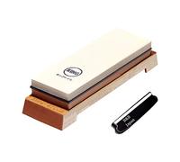 King Japanese Knife Sharpener 1000/6000 Grit and Knife Angle Holder Set by B&B Japan for Stainless Steel Cutlery and Pointed Carver, Best for Long-Lasting Sharpness, Trade Mark