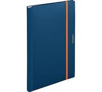 King Jim 5896HNei A3 Bi-Fold Clear File, Compaq Navy
