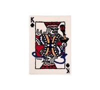 (King K, 50X80cm 19.7X31.5in) Carpet Poker Hearts Personalized Decoration Carpet Thickened Cashmere Imitation Living Room Bedroom Bedside Mat