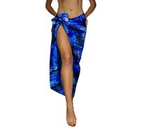 King Kameha Funky Hawaiian Cover-up Pareo Sarong, Surf, Monoblue, Big