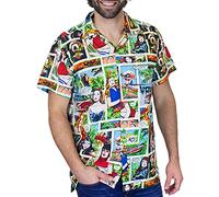 King Kameha Funky Hawaiian Shirt, Comic, Multicolor, 3XL
