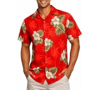 King Kameha Hawaiian Shirt for Men - Tropical Men’s Hawaiian Shirt Short Sleeve with Front Pocket & Floral Pattern