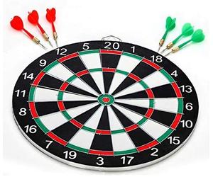 KING KARAN® Traditional New 17" Official Size Dartboard with 6 Darts included