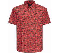 King Kerosin Biker Soul Short Sleeve Shirt, red, size M for Men