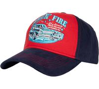 King Kerosin Burnin' Fire Cap, red-blue for Men