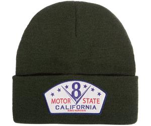 King Kerosin California Motor State Beanie, green for Men
