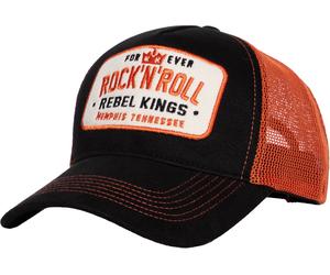 King Kerosin Forever Rock'n'Roll Trucker Cap, black-orange for Men