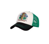 King Kerosin Men's Cap Trucker Cap Mesh Cap Honolulu Hawaii Tiki Embroidery Stitching Retro Vintage Tropical Snapback Surfer Cap Honolulu, beige, One Size