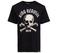 King Kerosin Men's Classic T-Shirt | Regular Fit | Monster Print | Pure Cotton 1979, black, XL