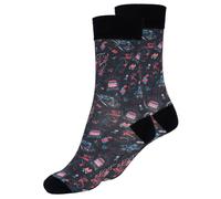 King Kerosin Men's Socks Rockabilly Devil In Black 39-42 Or 43-46