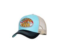 King Kerosin Men's Trucker Cap · Cap · Mesh Cap · Snapback · Hawaii · Motorcycle · Vintage · Front Patch · Retro · Patch · Embroidery · Summer · Titties and Beer, lightblue, One Size