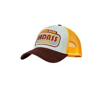 King Kerosin Men's Trucker Cap | Caps | Biker Cap | Cord Front Embroidery | Logo Patch | Trucker Cap | Mesh Cap Badass, lightblue, One Size