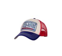 King Kerosin Men's Trucker Cap in Us Pin-up Design - Vintage with Statement Embroidery, Mesh Insert & Curved Peak - Beer Motif, Breathable & Adjustable Beer & Boobs