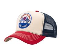 King Kerosin Men's Trucker Cap · Racing · Motorsport · Cap · Block Colours · Mesh · Snapback · Vintage · Retro · Devil · Race · Flag · Embroidery · Race With The Devil