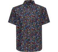 King Kerosin Printed Rebellion Short Sleeve Shirt, size M for Men