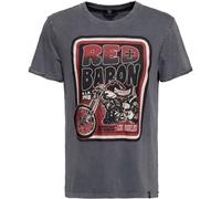 King Kerosin Red Baron T-Shirt, grey, size S for Men