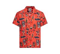 King Kerosin Rock ’n’ roll Hawaiian Shirt Short-sleeved Shirt red 4XL