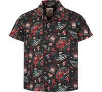King Kerosin Rockabilly Devil Hawaii Shirt Short-sleeved Shirt black 5XL