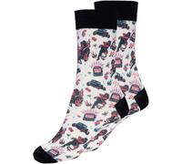 King Kerosin Rockabilly Devil Socks, white-red, size 43 46 for Men