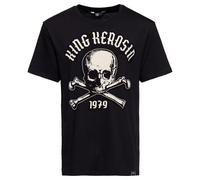 King Kerosin Skull Black Palm T-Shirt Size L
