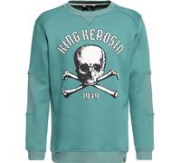 King Kerosin Sweatshirt Skull Palma Pullover Blau