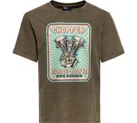 King Kerosin T-Shirt Oilwashed "Chopper" KKU41065
