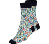 King Kerosin Tiki Cocktail Socks, black-blue, size 39 42 for Men