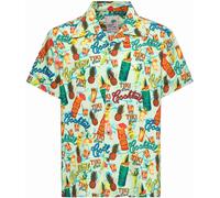 King Kerosin Tiki Cocktails Short Sleeve Shirt, multicolored, size L for Men