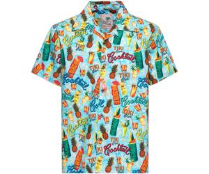 King Kerosin Tiki Cocktails Short Sleeve Shirt, size 2XL for Men