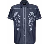 King Kerosin Western Short Sleeve Shirt, size S for Men