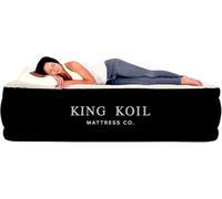 King Koil Raised Air Mattress With Built-In 120V Ac High Capacity Internal Pump Comfort Quilt Top First Ever Cal King Airbed King For Home Camping Travel 1-Year Guarantee California King Black