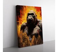 King Kong Contemporary Art Canvas Print for Living Room Bedroom Home Office Décor, Wall Art Picture Ready to Hang, 76x50 cm (30x20 Inch)