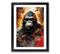 King Kong Dadaism Framed Print | A2 Black Framed Wall Art | Ready to Hang | Modern Historical Picture | Living Room Bedroom Lounge Office