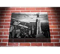 King Kong Empire State Building Hollywood Gallery Framed Canvas Art Picture Print