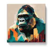 King Kong Geometric Canvas Print | Gallery Wrapped 30mm Frame Wall Art | 20x20 inches | Ready to Hang | Modern People Picture | Living Room Bedroom Lounge Office
