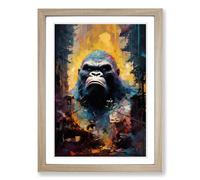 King Kong Impressionism Framed Print | A2 Oak Framed Wall Art | Ready to Hang | Impressionist Nature Picture | Living Room Bedroom Lounge Office