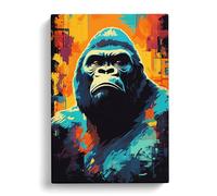 King Kong Pop Art Canvas Print for Living Room Bedroom Home Office Décor, Wall Art Picture Ready to Hang, 30x20 Inch (76x50 cm)