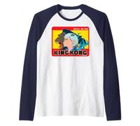 King Kong Skull Island Mitsume Character Pose Classic Anime Raglan Baseball Tee