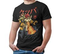 King Koopa Bowser T-Shirt Kaiju Japanese Monster Tee Shirt Adult BlackXL