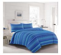 (King) Leon Blue Stripe Duvet Cover Set Modern Fresh Bedding