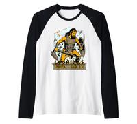King Leonidas Sparta 540 A.C Spartan with Helmet Raglan Baseball Tee