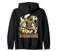 King Leonidas Sparta 540 A.C Spartan with helmet Zip Hoodie