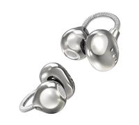 King Lucky Open-Ear Clip-On Earbuds for Running, Bluetooth 6.0 Wireless Headphones with Memory Spring, Secure Fit for Small Ears & Glasses Wearers, 45H Playtime, ENC Mic, IPX5 Waterproof (white)