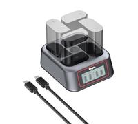 King Ma DMW-BLK22 Charger,4 Channel for Panasonic Lumix Camera Charger，45W PD Fast Charging with LED Display,Compatible with Panasonic Lumix DMC-GH3、DMC-GH4，DMC-GH5、DMC-GH5S、GH6、DC-S5