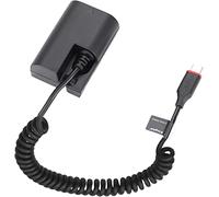 King Ma LP-E6 Dummy Battery with Type-C Spring Cable Replacement for Canon EOS R R5 R5C R6 90D 80D 70D 60D 60Da 5D Mark II III IV 6D Mark II 7D Mark II Cameras