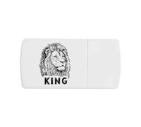 'King Male Lion ' Pill Box with Tablet Splitter (PI00035270)