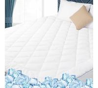 King Mattress Pad Cooling & Breathable -Fitted Deep Pocket 18-22 Inches, Ultra-Soft King Mattress Pad Fitted Deep Pocket, Bed Topper for Enhanced Comfort,White